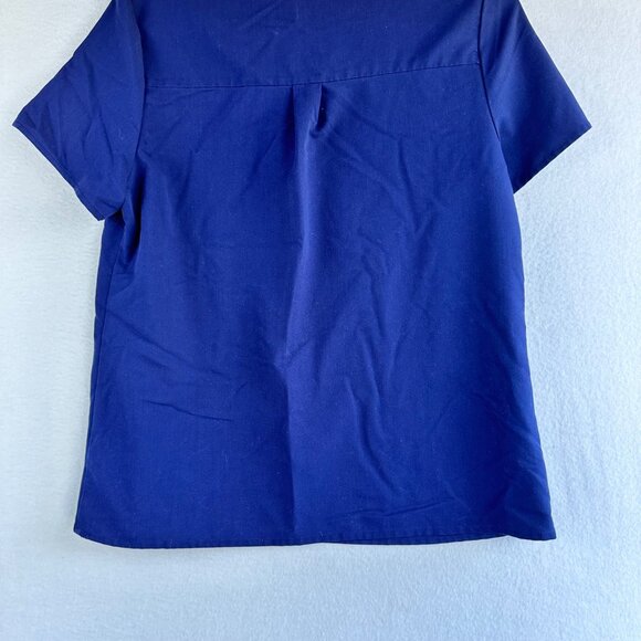 FIGS Technical Collection Scrubs Top Womens Medium Navy Medical Kasane Shirt - Picture 12 of 13